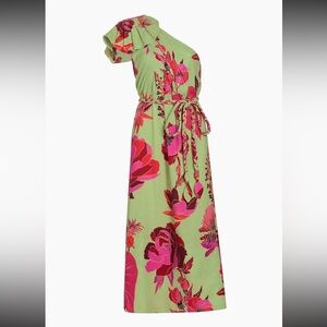Farm Rio - Fresh Garden One-Shoulder Midi Dress